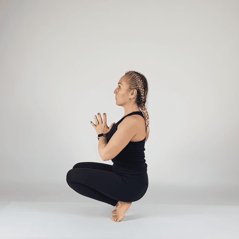 Garland Pose with Prayer Hands