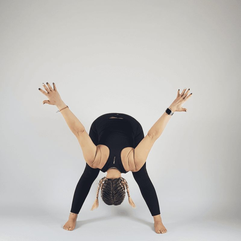 Wide-Legged Forward Fold Arms Open