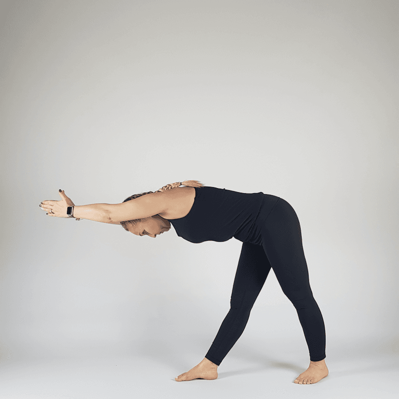Half Forward Fold with Arms Extended