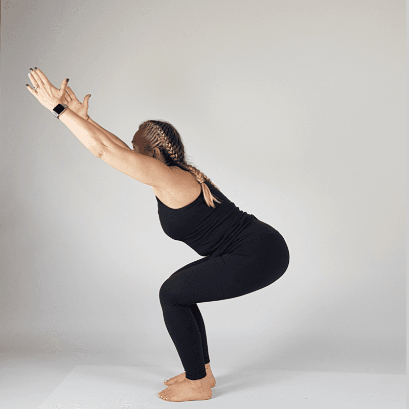 Chair Pose with Forward Reach
