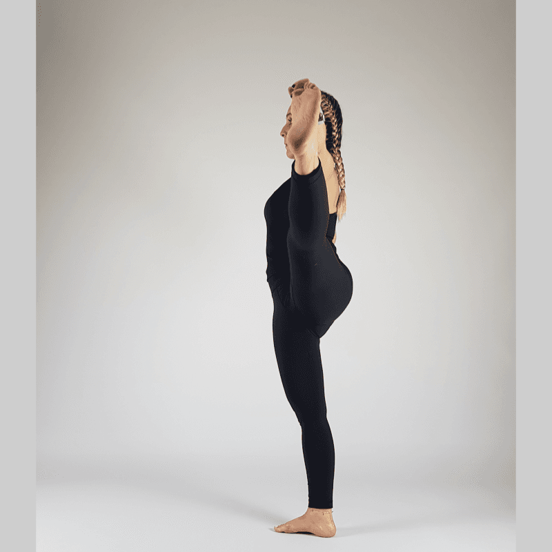 Extended Hand to Big Toe Pose (Vertical)