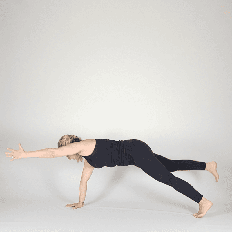 One Arm Three-Legged Plank
