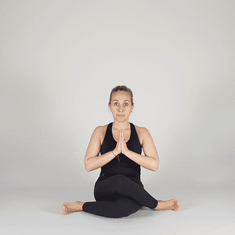 Seated Prayer Pose (Crossed Legs) yoga pose