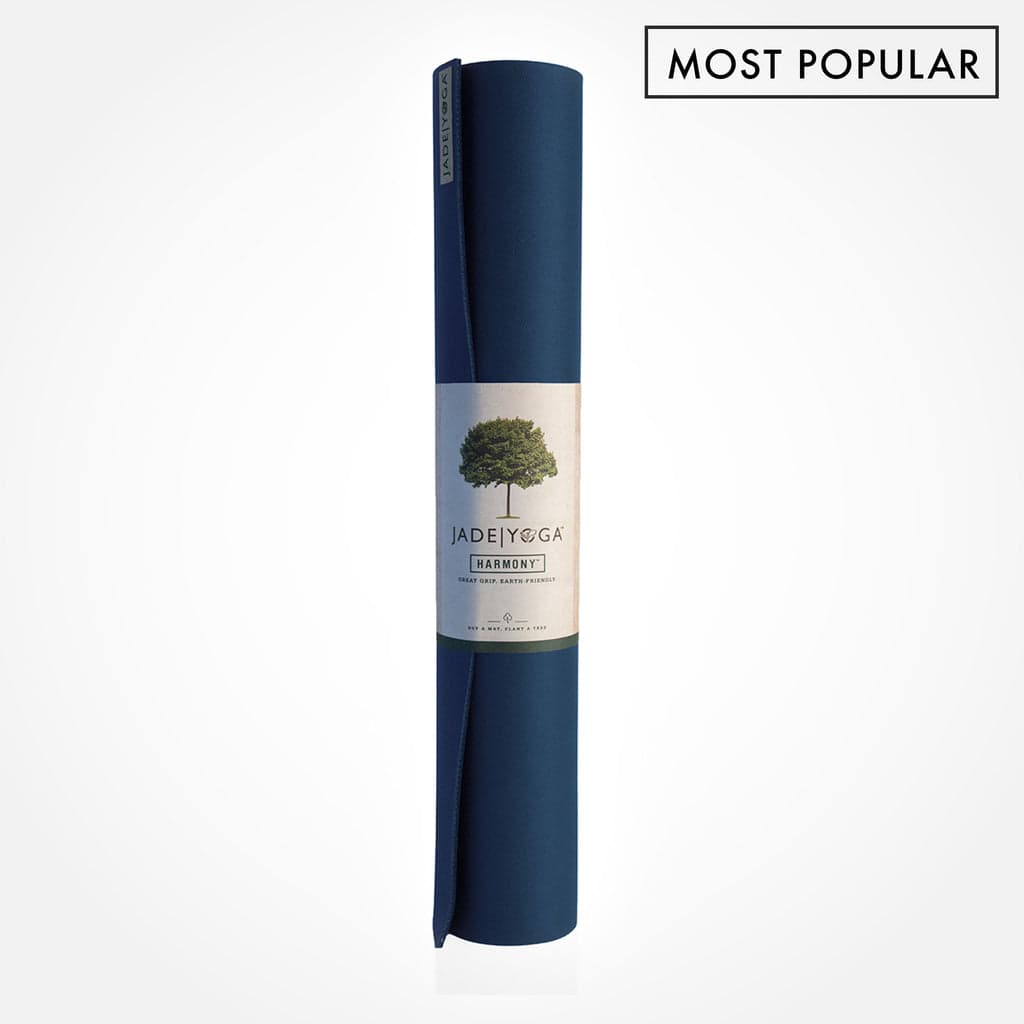 Jade Harmony 5mm yoga mat in purple — open-cell natural rubber