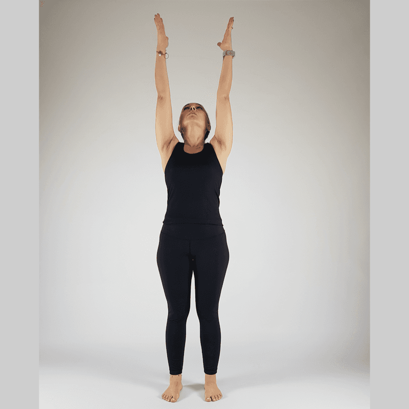 Upward Salute with arms open overhead.